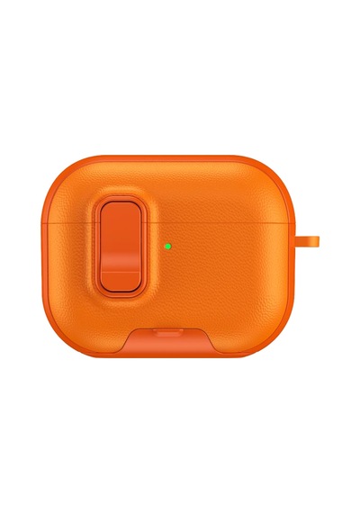 Apple Airpods Pro 3 3.nesil Rova Deri Kılıf - Turuncu