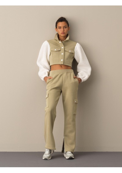 Xint Yeşil Oversize Pamuklu Sweat Pantolon 470376