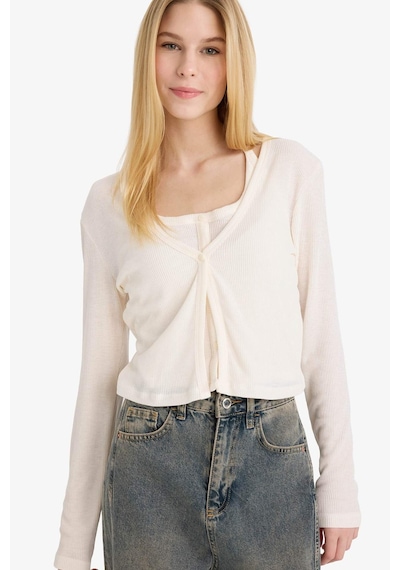 Defacto Coool Halter Yaka Fitilli Kaşkorse Uzun Kollu Tişört G3013ax25wnwt47 Beyaz-wt47 Defacto Coool Halter Yaka Fitilli Kaşkorse Uzun Kollu Tişört G3013ax25wnwt47 Beyaz-wt47