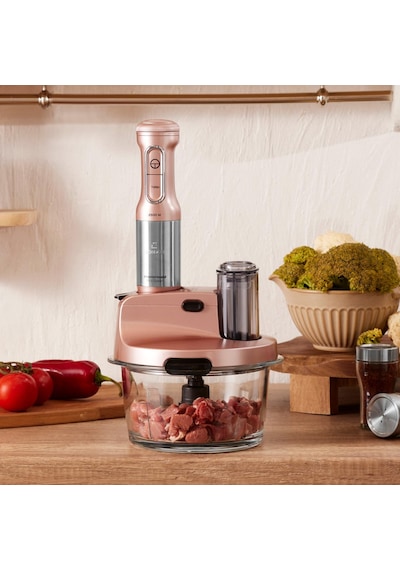 Karaca Mastermaid Prosteel 2500w 6 Bıçaklı Uzun Blender Ayaklı Cam Mutfak Robotu, Rosegold Sku: Smg8690010166487 Açık Gri