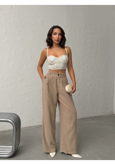 Verymoda Pulpayet Abiye Büstüyer - F2063 Taş