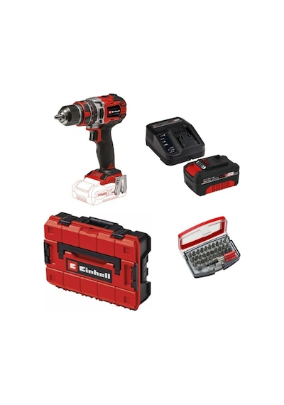 Einhell TP-CD 18/50 Li-ı Bl Solo Akülü Vidalama Seti + 1 X 4 Ah Starter Kit Bits Uç + Çanta