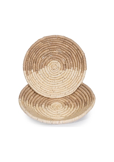 Koza Home Meander Natural Bambu Afrikan El Yapımı Duvar Tabağı Dekoru 45cmx