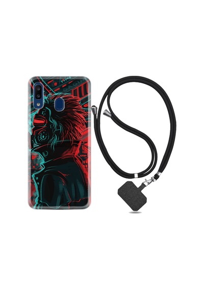 Samsung Uyumlu Galaxy A20S Kılıf Ipli Askılı Mask Mand 1686