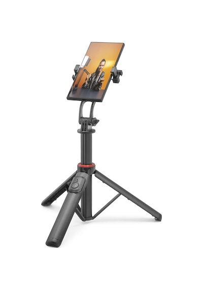 Telefon Tripodu Selfie Çubuğu Seti Manyetik Bluetooth Kumandalı 130 Cm - Siyah Nd1047