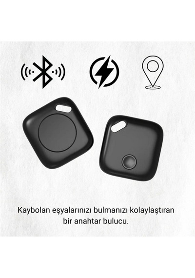 Bluetooth Destekli Akıllı Takip Cihazı iOS Uyumlu Mobil Uygulama Kontrollü Konum Bulma Aparatı