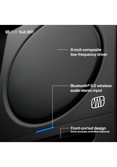 Eris Sub 8bt 8 Bluetooth Teknolojili, Multimedia, Oyun, Stüdyo Kalitesinde Müzik Prodüksiyonu İçin Aktif Subwoofe