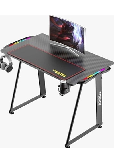 Twisted Minds Z Design TM-Z-1060-RGB Karbon Fiber RGB Oyuncu Masası Siyah