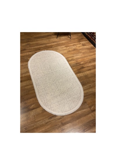 Tuval 1009 Krem Oval Halı