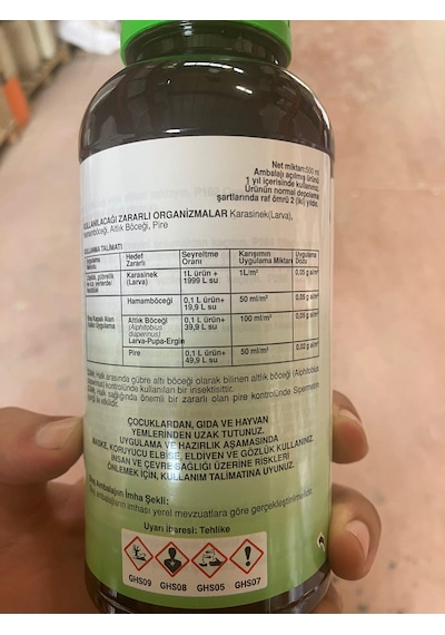 Pire İlacı, Bit Ve Sinek Lavraları Konsantre Sıvısı 500 Ml 25 L