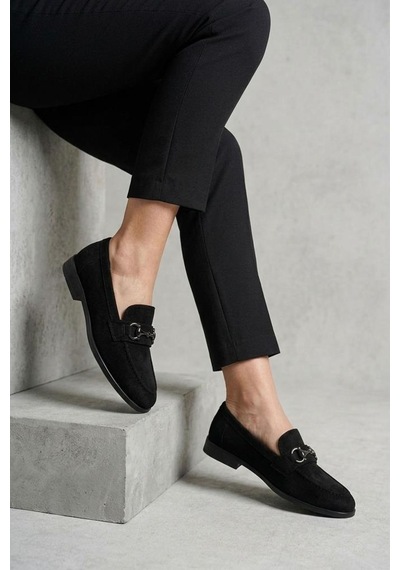 Papuçcity Fncy 03448 Kadın Günlük Loafer Ayakkabı Sıyah