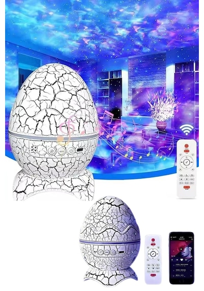 Bluetooth Hoparlör Dinozor Yumurtası Gece Masa Lambası Projektör Diğer