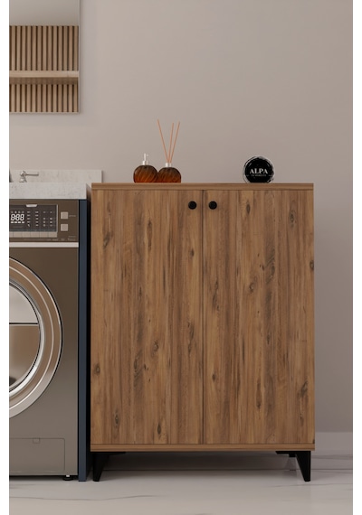 Çok Amaçlı Banyo & Çamaşır Odası Dolabı, Ayarlanabilir Raflı, Kapaklı Modern Banyo Dolabı Atlantik Çam Çok Amaçlı Banyo & Çamaşır Odası Dolabı, Ayarlanabilir Raflı, Kapaklı Modern Banyo Dolabı Atlantik Çam