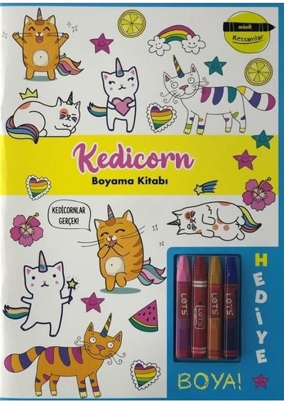 Minik Ressamlar - Kedicorn Boyama Kitabı- Doğan ve Egmont Yayıncılık