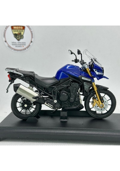 Triumph Explorer 1:18 Ölçek Diecast Motosiklet Model Lisanslı Metal Maket Oyuncak & Biblo