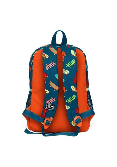 Coral High Kids Civit Neon Turuncu Kaykay Desenli 3 Lü Okul Çanta Seti Set0123723 Çok Renkli