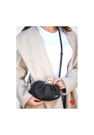 Jara Bag Uruz Çok Bölmeli Mini Clutch Omuz Çantası Siyah Standart Jara22-1