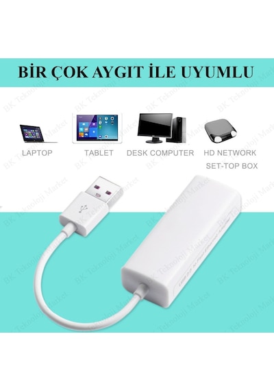 Lan Ağ Adaptörü USB to RJ45 Ethernet Çevirici Kablo