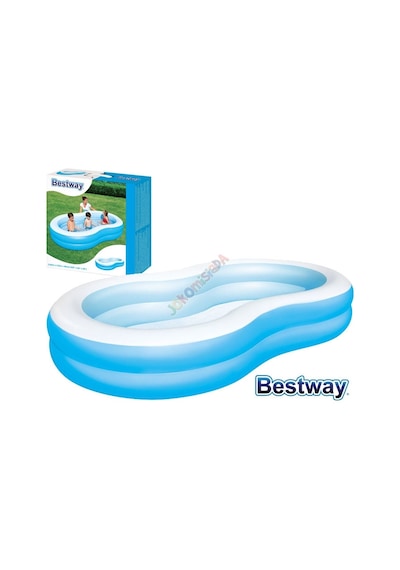 Bestway 54117 Jumbo Oval Renkli Aile Havuzu Çok Renkli