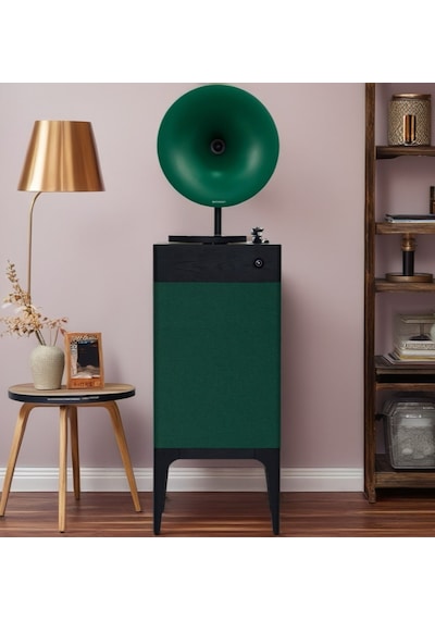 Fennessy İ5 Bluetooth Hoparlörlü 110w Hi-fi Retro Pikap Plakçalar Turntable, Yeşil
