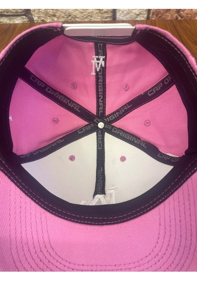Hamze La Losangeles Nakışlı Hiphop Snapback Rapper Drip Şapka Cap Pembe - Beyaz