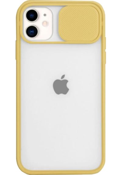 Teknomoda Apple Uyumlu iPhone 11 Pro Kamera Korumali Sürgülü Silikon Kilif Mat Seffaf 450155897