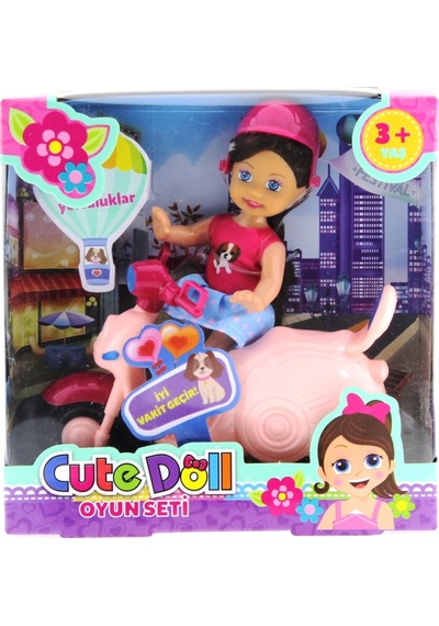 Cute Doll Mini Bebek Ve Pembe    Vespa