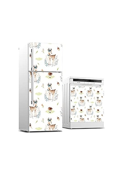 Buzdolabı Ve Bulaşık Makinası Beyaz Eşya Sticker Kaplama Geyik Mantar Diğer