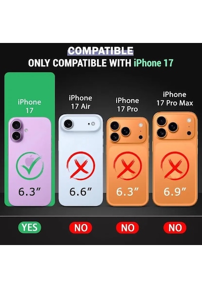 Teknomoda Apple Uyumlu iPhone 17 Kılıf Kamera Lens Korumalı Renkli Magsafe Şeffaf Silikon Mavi Mavi