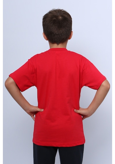Hçm Çocuk Atatürk Ayyıldız Baskılı Tshirt Kısa Kollu A62 Kırmızı