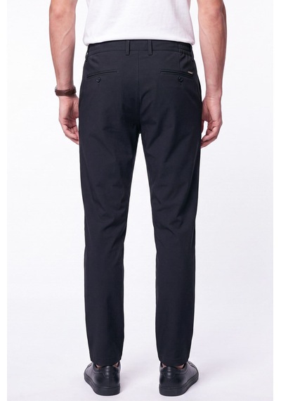Comfort Fit Esnek Pamuklu Yan Cep Siyah Jogger Pantıolon P 1220