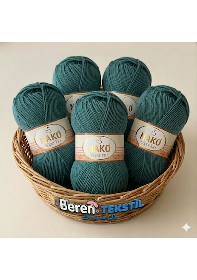 Süper İnci-10469 5'li Paket - 100gr/250m - Bebek İpi - Anti Pilling Tüylenmez İp