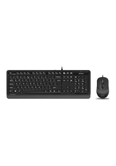 A4 Tech F1010 Q Usb Gri Tr Mm Klavye + Optik Mouse