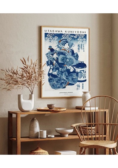 Çerçevesiz Poster Utagawa Kuniyoshi Japon Kadın