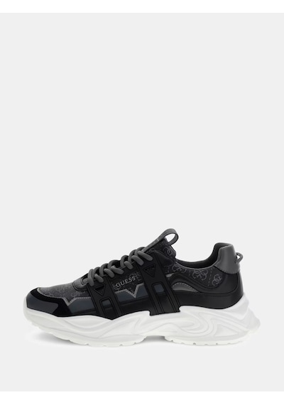 Guess Belluno Deri Erkek Sneaker Ayakkabı Fmpbeufal12 Siyah