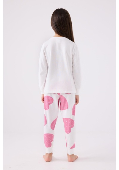 Roly Poly 3471 Garson Kız Çocuk Krem Uzun Kol Pijama Takım 001