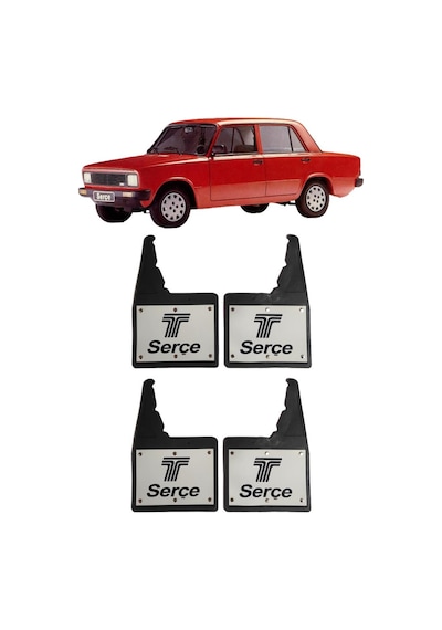 Tofaş Uyumlu Serçe 4'lü Perçinli Ön/Arka Paçalık Çamurluk Tozluk TFS1RX013YD