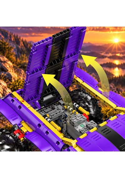 Mould King 18009 Mor Altın 6x6 Tırmanış Aracı Yapım Seti 2.014 Parça