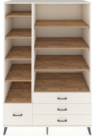 Kronos Dolap 9 Raflı 4 Çekmeceli 132x59x195 Aytaşı-çam/aytaşı Aytaşı