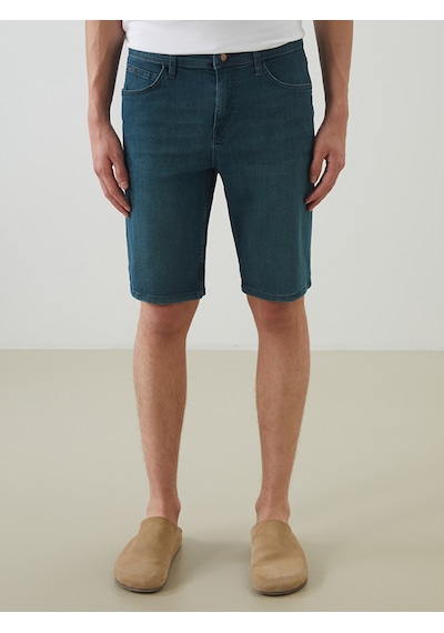 Lcw Jeans Yeşil Slim Fit Erkek Jean Şort