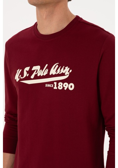 U.S. Polo Assn. Erkek Bisiklet Yaka Regular Fit Bordo İnce Sweatshirt 50316315-VR014 U.S. Polo Assn. Erkek Bisiklet Yaka Regular Fit Bordo İnce Sweatshirt 50316315-VR014