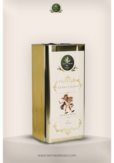Terra Edessa Olio High Quality Olive Oil Erken Hasat Natürel Sızma Zeytinyağı - 5 Litre - Mezopotamya'nın Bereketli Lezzeti