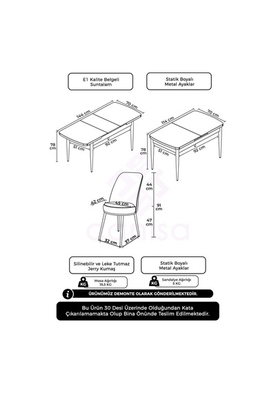 Canisa Concept Kor Serisi 70x114 Açılabilir Mutfak Masası Takımı Beyaz Masa 4 Gri Sandalye Masa Beyaz Sandalyeler Gri Canisa Concept Kor Serisi 70x114 Açılabilir Mutfak Masası Takımı Beyaz Masa 4 Gri Sandalye Masa Beyaz Sandalyeler Gri