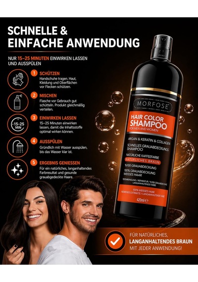 Hızlı Beyaz Kapatıcı Naturel Kahverengi Şampuan 420 Ml