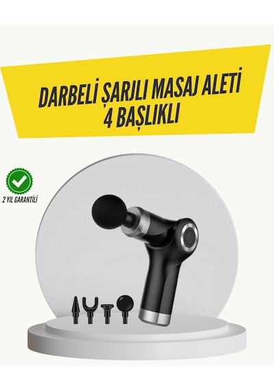 Mey Najmaddin Mini Masaj Tabancası 4 Başlık 6 Hız Ayarlı Najmaddin Renkli