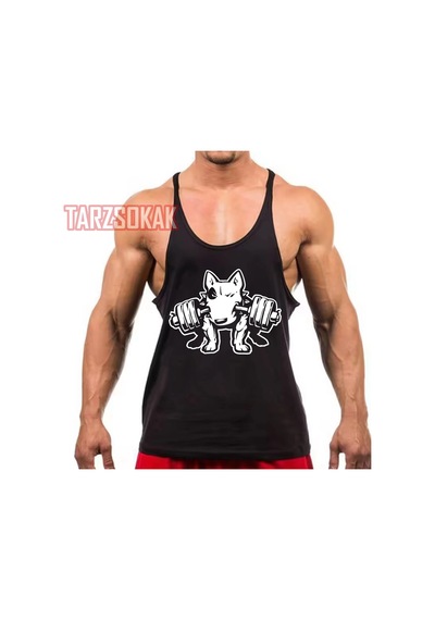 Tarzsokak Gym Tank Top Fitness Sporcu Atleti Gym87 Siyah