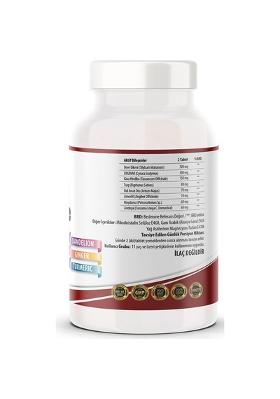 Ncs Milk Thistle Artichoke Zerdeçal Karahindiba 180 Tablet Izinli
