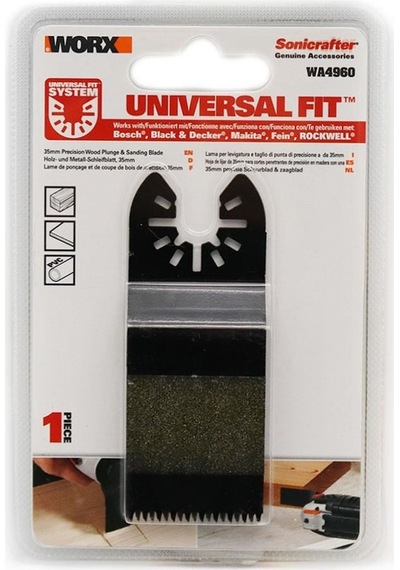 Worx Wa4960 Çok Amaçlı Raspalama Makinası İçin 35x40mm Ahşap, Pvc Universal Kesme Ve Zımparalama Bıçağı Fr Wa4960
