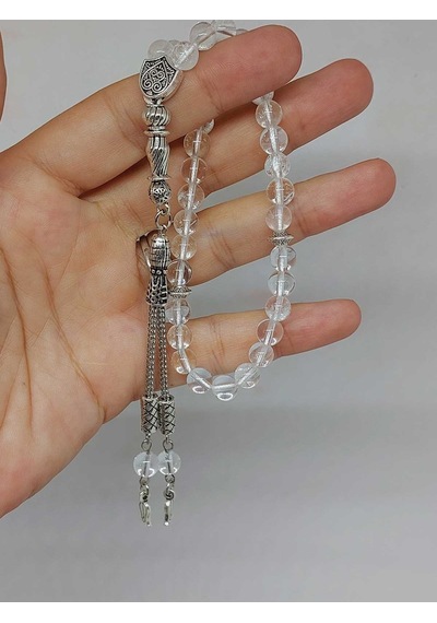 Yasamtohumu Kristal Kuvars Taşı 33lük Tesbih 6mm 4734 Çok Renkli