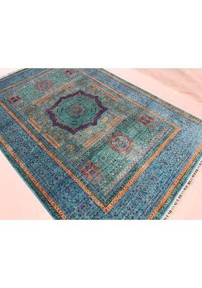 El Dokuma Afgan Halı Memlook Model 100% Yün Kök Boya Çok Renkli